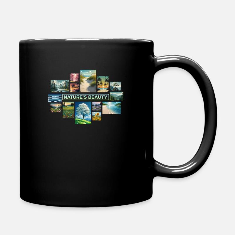 Collage de la beauté de la nature - Mug uni - noir