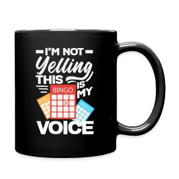 Bingo Voice Don't Shout - Full Colour Mug - black - Right