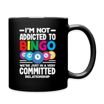 Bingo Engagiert Beziehung Aussage - Tasse einfarbig - Schwarz - Rechts