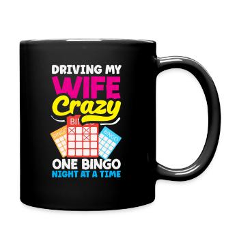 Soirées bingo avec votre femme folle - Mug uni - noir - Droite