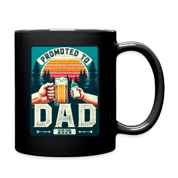 Werdender Papa loading Zukünftiger Vater 2026 - Tasse einfarbig - Schwarz - Rechts