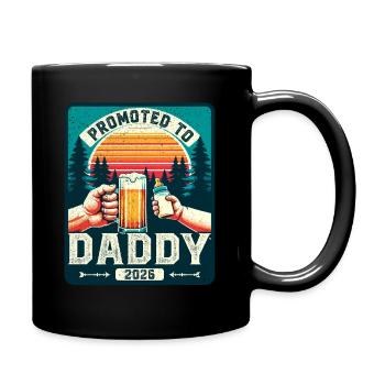 Werdender Papa loading Zukünftiger Vater 2026 - Tasse einfarbig - Schwarz - Rechts