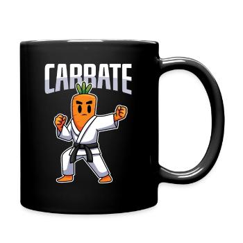 Kampfsport Kampfkunst Karotte Möhre Karate - Tasse einfarbig - Schwarz - Rechts