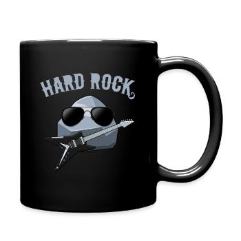 Hard Rock Stone Guitarist Musician Electro Guitar - Full Colour Mug - black - Right