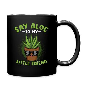 Dites aloès à mon petit ami la plante d’aloe vera - Mug uni - noir - Droite