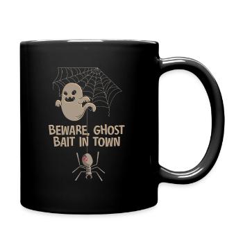 Beware Ghost Bait In Town Spooky - Full Colour Mug - black - Right