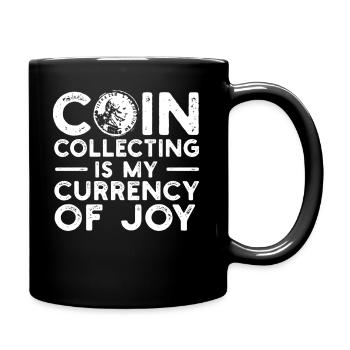 Numismatics Coin Collector Art - Full Colour Mug - black - Right