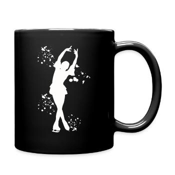 Eiskunstläufer Schlittschuhlaufen Eiskunstlauf - Tasse einfarbig - Schwarz - Rechts