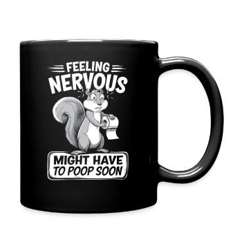 Reizdarmsyndrom Eichhörnchenkacke Humor - Tasse einfarbig - Schwarz - Rechts