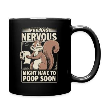 Reizdarmsyndrom Eichhörnchenkacke Humor - Tasse einfarbig - Schwarz - Rechts