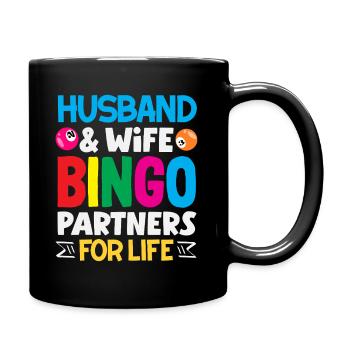 Bingo Partenaire Pour La Vie Mari Et Femme - Mug uni - noir - Droite