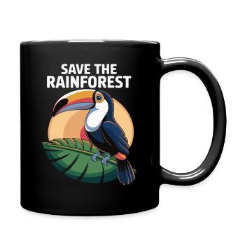 Journée de la Terre Sauvez la forêt tropicale Conservation de l’environnement - Mug uni - noir - Droite