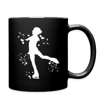 Eiskunstläufer Schlittschuhlaufen Eiskunstlauf - Tasse einfarbig - Schwarz - Rechts