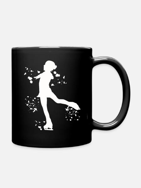 Eiskunstläufer Schlittschuhlaufen Eiskunstlauf - Tasse einfarbig - Schwarz