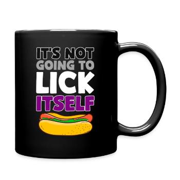 Ist not going to lick itself Design for a - Full Colour Mug - black - Right
