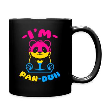 Im pan duh Design for a pansexual person - Tasse einfarbig - Schwarz - Rechts