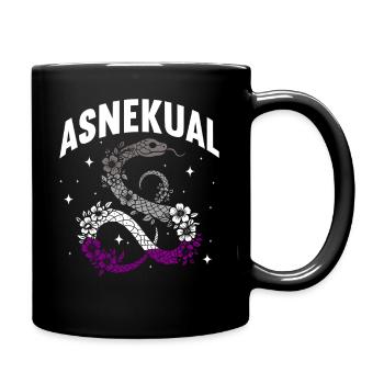 askekual snake Design for a asexual person - Tasse einfarbig - Schwarz - Rechts