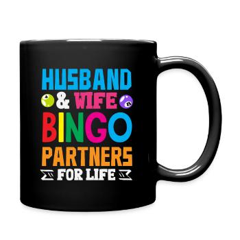 Bingo Partner Fürs Leben Ehepaar - Tasse einfarbig - Schwarz - Rechts