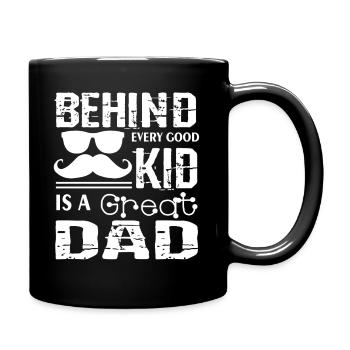 Father's Day Great Dad - Full Colour Mug - black - Right