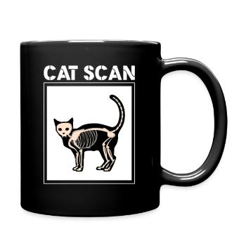 cat scan Design for a lover of cats - Tasse einfarbig - Schwarz - Rechts