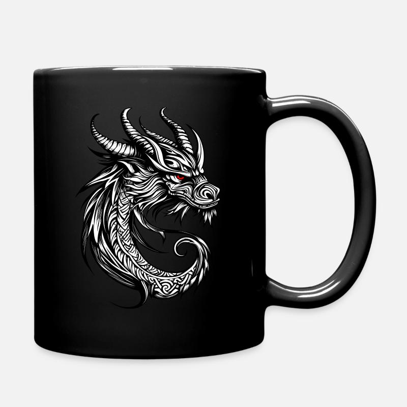 Vikings Dragon Dragon Tête de dragon - Mug uni - noir