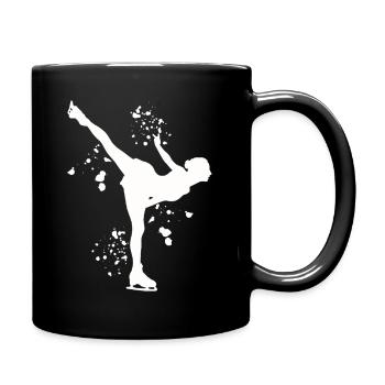 Eiskunstläufer Schlittschuhlaufen Eiskunstlauf - Tasse einfarbig - Schwarz - Rechts