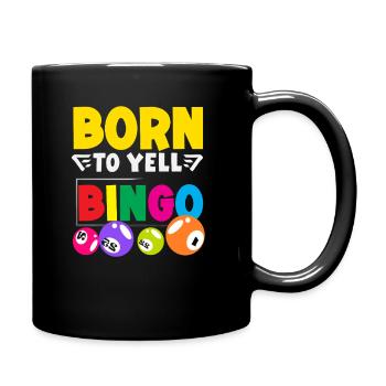 Born to Shout Bingo Fun - Full Colour Mug - black - Right