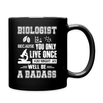 Biologist Badass Biologist - Full Colour Mug - black - Right