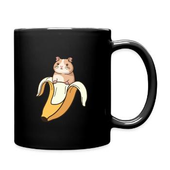 Funny Guinea Pig In Banana - Full Colour Mug - black - Right