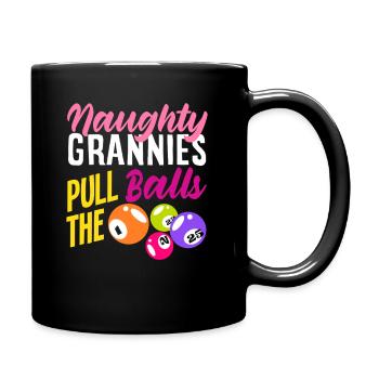 Bingo Fun for Naughty Grandmas Draw the Balls - Full Colour Mug - black - Right