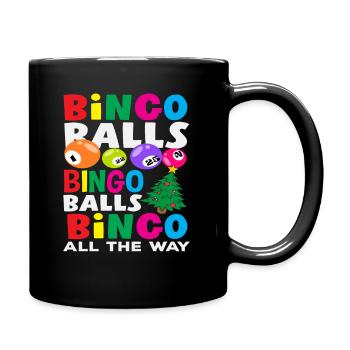 Boules de bingo Bingo tout le chemin amusant - Mug uni - noir - Droite