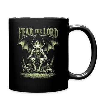 Cthulhu, Craignez le Seigneur, Mythe vintage de Cthulhu - Mug uni - noir - Droite