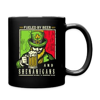 Saint-Patrick Chapeau drôle Bière Trèfle Fun - Mug uni - noir - Droite