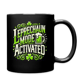 Koboldmodus Aktiviert St. Patrick's Day - Tasse einfarbig - Schwarz - Rechts