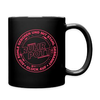 Original Rurpott Kohlenkind Badge - Tasse einfarbig - Schwarz - Rechts