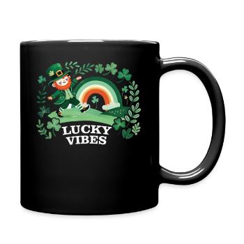 Saint-Patrick Lucky Vibes Arc-en-ciel - Mug uni - noir - Droite