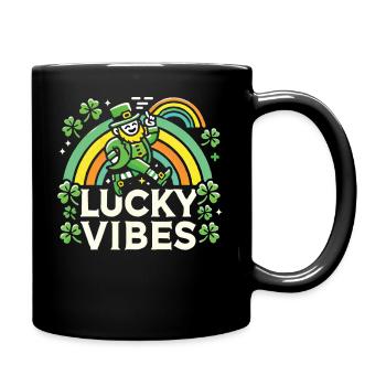 Saint-Patrick Lucky Vibes Arc-en-ciel - Mug uni - noir - Droite