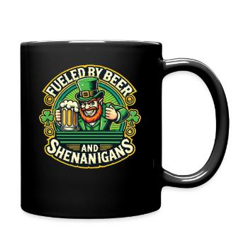 Saint-Patrick : Bière et farce - Mug uni - noir - Droite