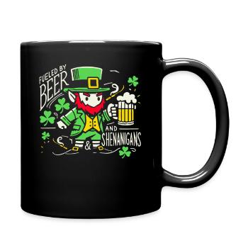 St. Patrick's Day Spaß Mit Bier Und Scherzen - Tasse einfarbig - Schwarz - Rechts