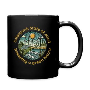 Solarpunk State of Mind – Sustainable Energy Futur - Tasse einfarbig - Schwarz - Rechts