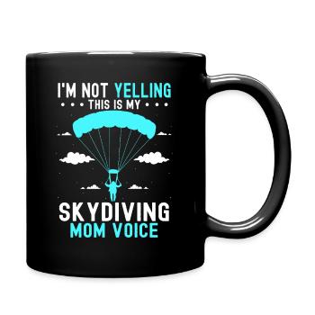 Skydiving Mom Voice - Skydiving - Full Colour Mug - black - Right