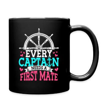 Chaque capitaine a besoin d’un bateau de premier secours - Mug uni - noir - Droite