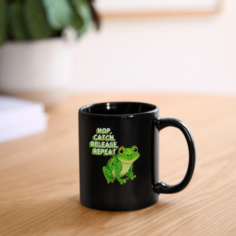 Hop Catch Release Repeat Frog Humor Full Colour Mug