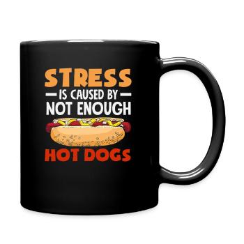 Stress causé par un nombre insuffisant de hot-dogs - Mug uni - noir - Droite