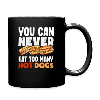 Amateur de hot-dogs, on ne mange jamais assez - Mug uni - noir - Droite
