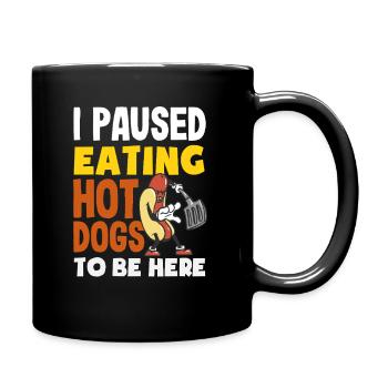 Amateurs de hot-dogs J’ai mangé des hot-dogs - Mug uni - noir - Droite