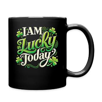 Je suis heureux aujourd’hui pour la Saint-Patrick - Mug uni - noir - Droite