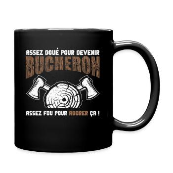 Fier d’être bûcheron - Mug uni - noir - Droite