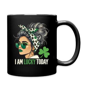 La Saint-Patrick J’ai de la chance aujourd’hui Design - Mug uni - noir - Droite