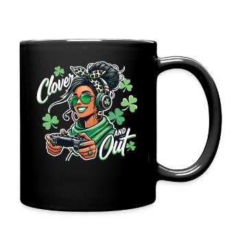 Clover And Out For St. Patrick's Day - Full Colour Mug - black - Right